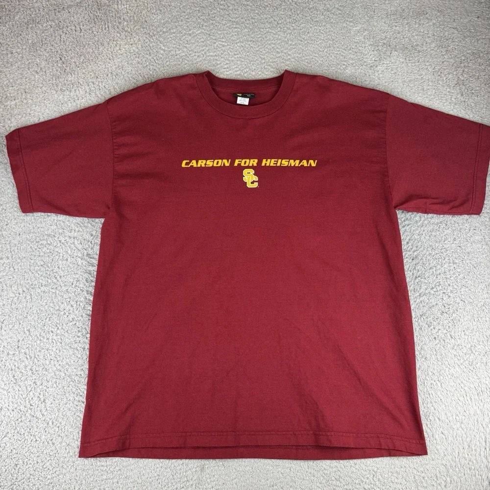 USC Trojans Carson For Heisman T Shirt Rare Boxy Y2k College Football 2xL Vtg